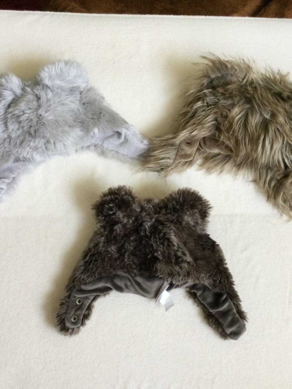 Restoration Hardware RH Baby & Child Lux Faux Fur Baby Animal Hood 3 Winter HATS